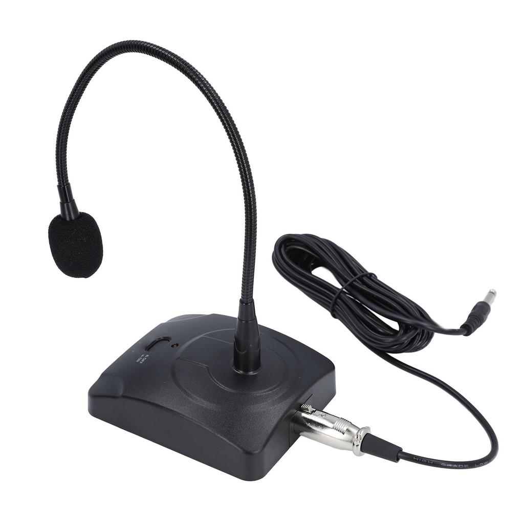 Goose Neck Microphone with XLR Jack 360 Degree Hose Desktop Condenser Cardioid Mic for Conference Room Live Streaming