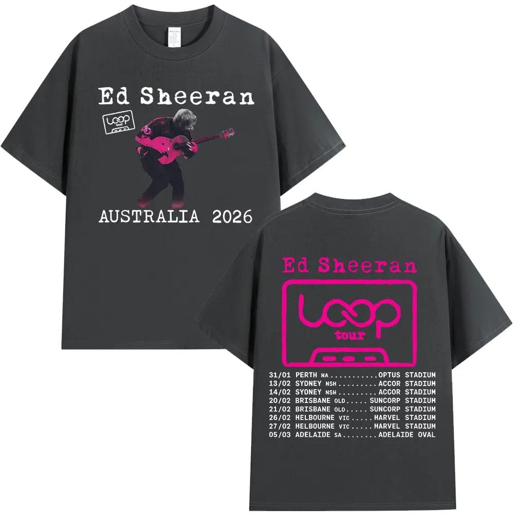 Ed Sheeran Printed Tshirt Australia Tour Merchandise Clothing Tshirt for Unisex and Women Fashionable and Popular Music Tshirt