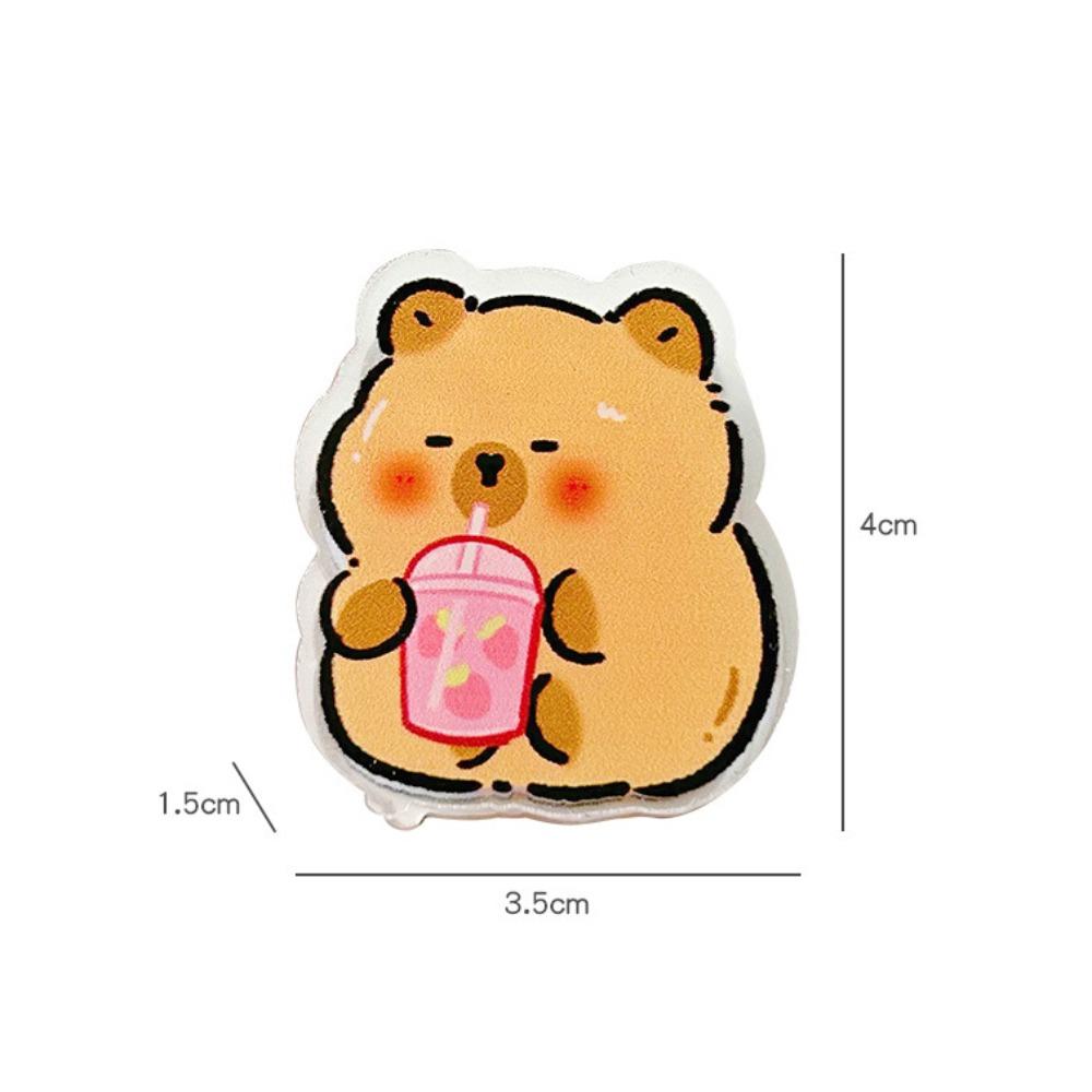 Скрепка Капибара PP Скрепка Капибара Акриловая Скрепка Зажим для Запечатывания Мультяшный Зажим для Заметок Зажим для Фото