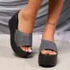 Сандалии Лето 2024 Новые женские тапочки на танкетке Платформа Пляжные шлепанцы Трендовые туфли на высоком каблуке Женская обувь Туфли-лодочки Толстые шлепанцы Mujer