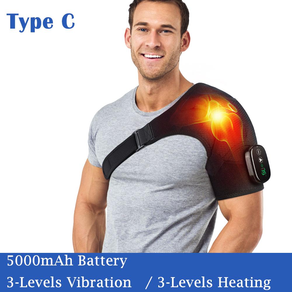 Vibration massager Smart Massage Machine Heating Shoulder Massage Belt Adjustable Led Hot Compress Heating Shoulder Shawl