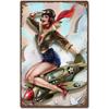 Military PinUp Girl Vintage Metal Tin Signs Sexy Army Lady Hot Woman Funny Wall Decor For Home Bar Pub Garage Coffee Man Cave
