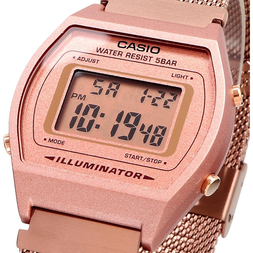 Casio CASIO Цифровые часы Винтажная серия B640WMR-5A Унисекс Розовое золото Металлический сетчатый ремешок Зарубежные М...