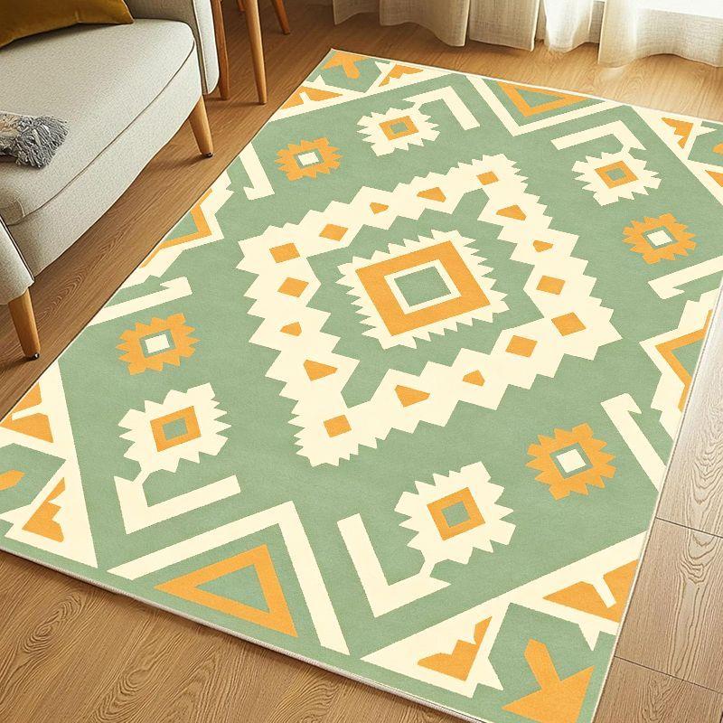 Southwestern Aztec Geometric Area Rug Washable Non Slip Floor Carpet for Living Room Bedroom Study Simple Home Decor