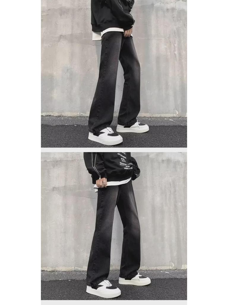 Men's Loose Straight Flared Jeans - Trendy High-End American Style for Spring and Autumn