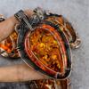 Балтийский янтарь Gemstone Pure Copper Wire Wrap Ювелирная подвеска ручной работы