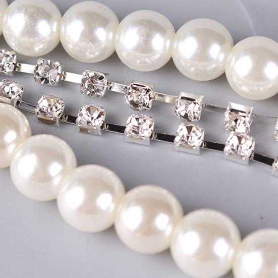 Женские Подтяжки Пояс Декорация для Рубашки из Искусственного Жемчуга Регулируемая Эластичная Клипса «Утиный Клюв» Задний Ремень Для Верхней Одежды Цепочка Украшение Подтяжка KTB