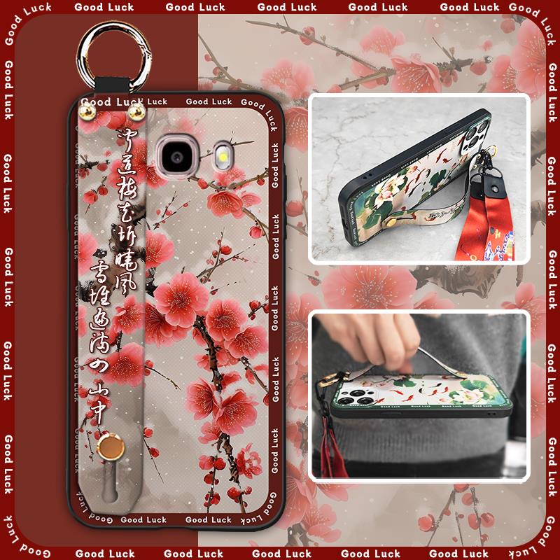 For Mom Kickstand Phone Case For Samsung Galaxy J510/J5 2016/J5108 Waterproof Dirt-resistant Wrist Strap Lanyard Fashion