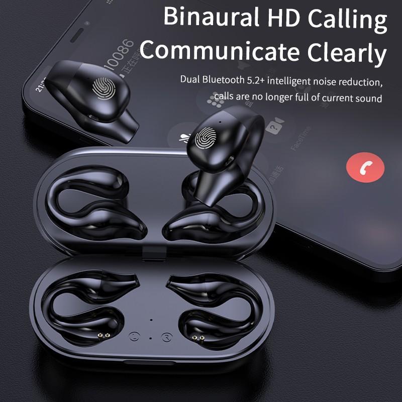 Беспроводные наушники с костной проводимостью, настоящие беспроводные наушники 5,2 с шумоподавлением, Bluetooth-наушники с цифровым дисплеем, сенсорная бизнес-гарнитура
