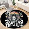 1pc Mushroom Adventure Office Round Area Rug, Under Office Chairs Bedroom Living Room Home Decor, Room Deco, Available in Various Sizes