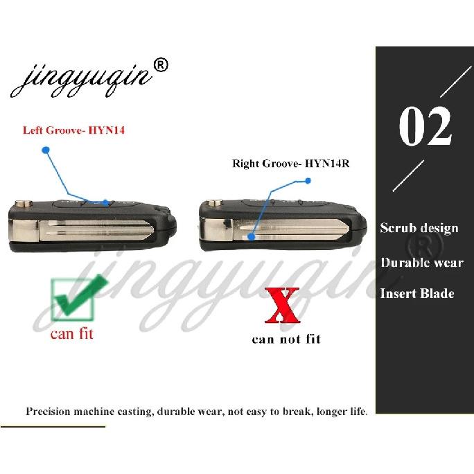 jingyuqin Flip HYN14 Remote Car Key Fob for i10 Avante 2010 2011 2012 2013 2014 2015 433Mhz FSK ID46 Chip 95430-0X010 HM-T030