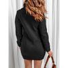 Women's Autumn and Winter Long Sleeve Turtleneck Knitted Sweater Dress