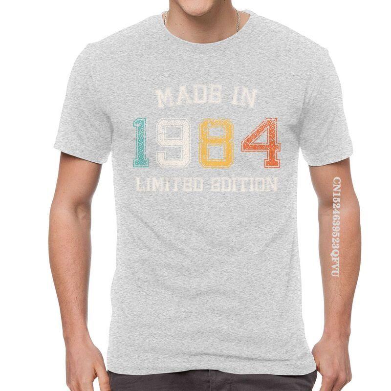Born In 1984 Tshirts Men Men Streetwear T Shirts Made In 1984 Birth Year EMO Men Tshirt Cotton Oversized Tee Tops Clothes