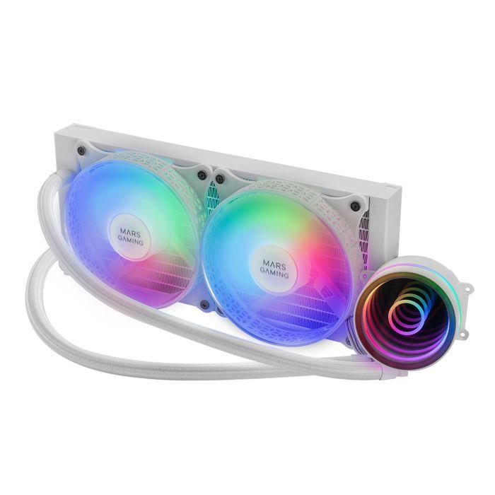 Kit Watercooling AIO - MARS GAMING - ML-One RGB - 240mm - Blanc - 12 Cm