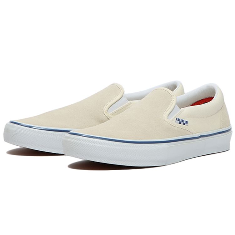 Vans Skate Slip-On Checkerboard — белые кроссовки унисекс VN0A5FCAOFW