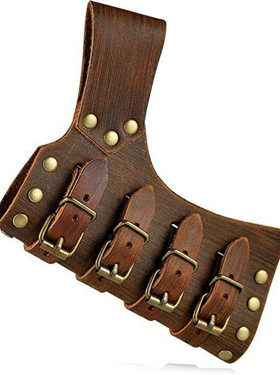 Medieval Renaissance Adjustable Leather Sword Scabbard & Belt Costume Accessory