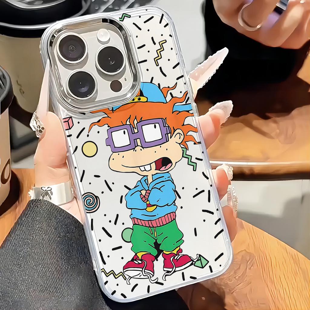 Смешной мультяшный чехол для телефона Rugrats для iPhone 17 16e 16 15 14 13 12 11 mini Pro Max X XR XSMAX 8 7 Air Plus Прозрачный чехол