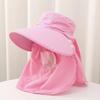 Big Brim Sun Hat Women's Summer Sun Protection Hat Face Cover UV Protection Shawl Neck Protection Sun Protection Outdoor Travel