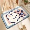 VIKAMA Adorable Cartoon Rabbit Bathroom Mat Soft Toilet Foot Mat Entrance Hallway Anti-Slip Doormat Bedroom Rug Home Decor