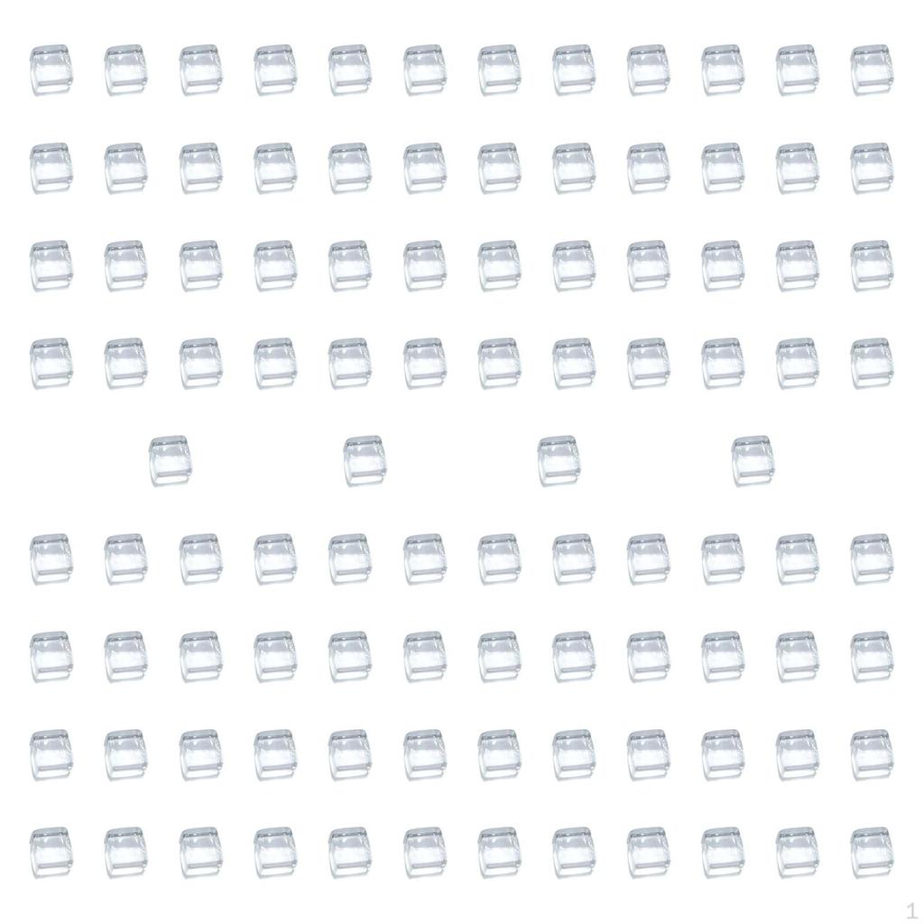 100 Pieces Acrylic Cubes Blank Dice DIY Learning Stacking Toy 1cm Board Game Building Blocks for