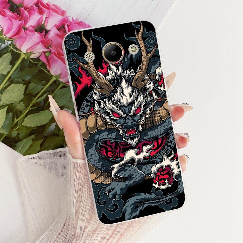 Casing For Huawei Y3 2018 Cover For Huawei Y3 2017 Case Aesthetic Luxury Cute Cat Fashion Butterfly Funny Painted Casing