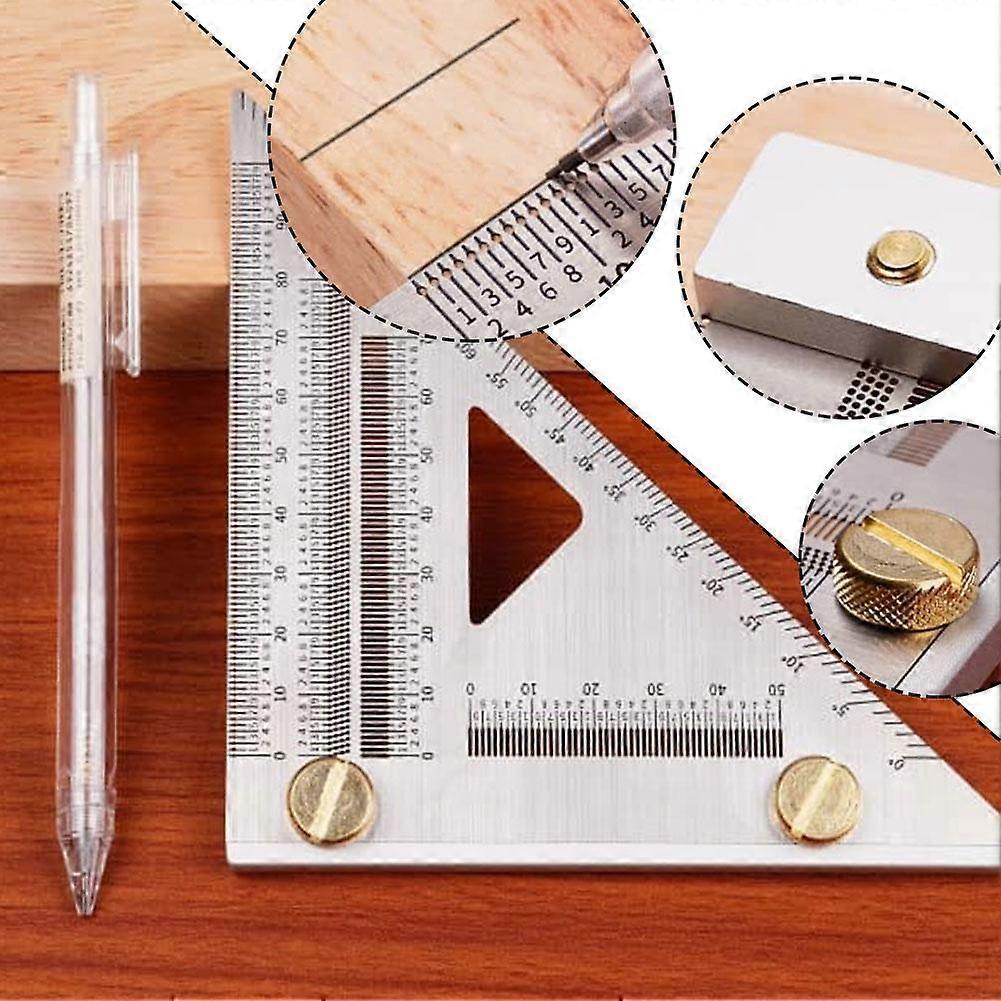 Stainless Steel Triangular Woodworking Ruler