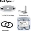 Upgrade 3/5"-Thick LS Billet Oil Port Adapter Oil Cooler Cover 1/8" NPT Turbo Oil Feed Line Auxiliary for LS1 LSX LS3 LQ4 LQ9 LR4 LS6 L33 LS2 LH6 L92