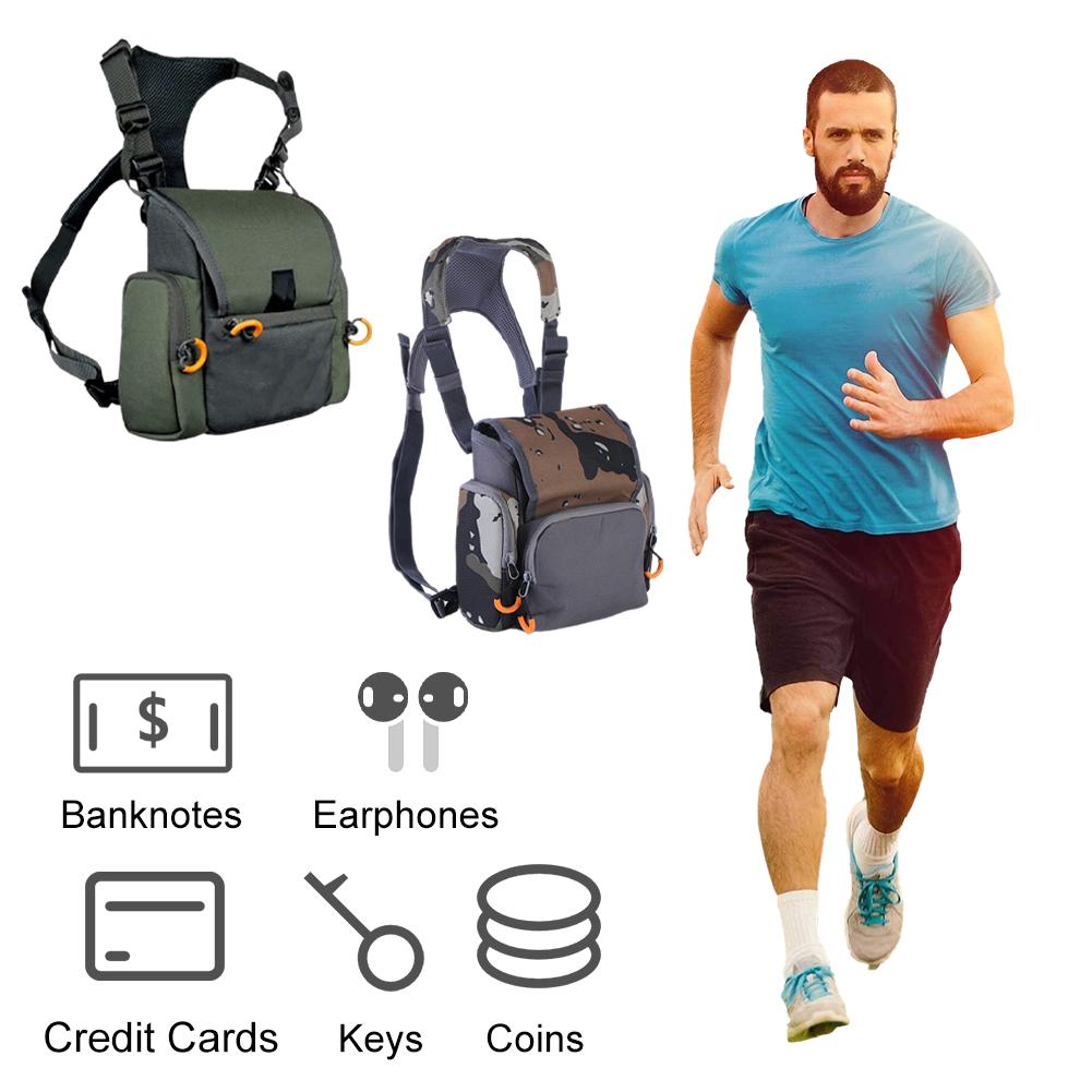 Бинокулярная разгрузка с дождевиком с водонепроницаемым подсумком для дальномера, регулируемый бинокулярный чехол большой вместимости для охоты