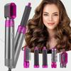 5-in-1 Hot Air Comb: Automatic Hair Straightener, Dual-Purpose Leafless Hair Dryer, Styler, and Curling Iron.