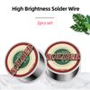 Solder Wire Small Roll 2Pcs Electrolytic Welding Wire High Brightness Activity Leaded Solder Wire Tin Roll