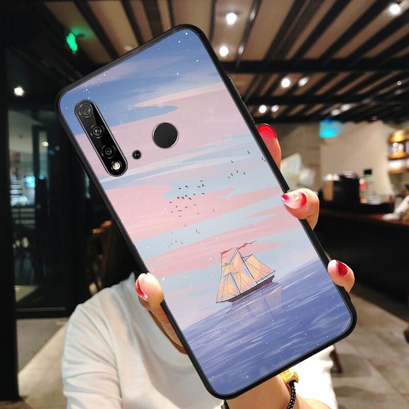 Чехол для телефона с цветочным пейзажем и ручной росписью для Huawei P50 Pro P30 P40 Lite P40Pro P20 lite P10 Plus Mate 20 Pro Mate20 X