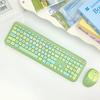 Mofii Беспроводная мышь и клавиатура, набор круглых клавиш, цветная клавиатура, женская офисная беспроводная клавиатура, полноразмерная клавиатура для пишущей машинки