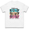 Футболка с принтом California Surf Мужские Женские Топы Унисекс Футболки 100% Хлопок