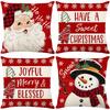 New Christmas Pillow Cover for Home Sofa Decoration Printed Pillow Cover with Blessings Cushion Cover