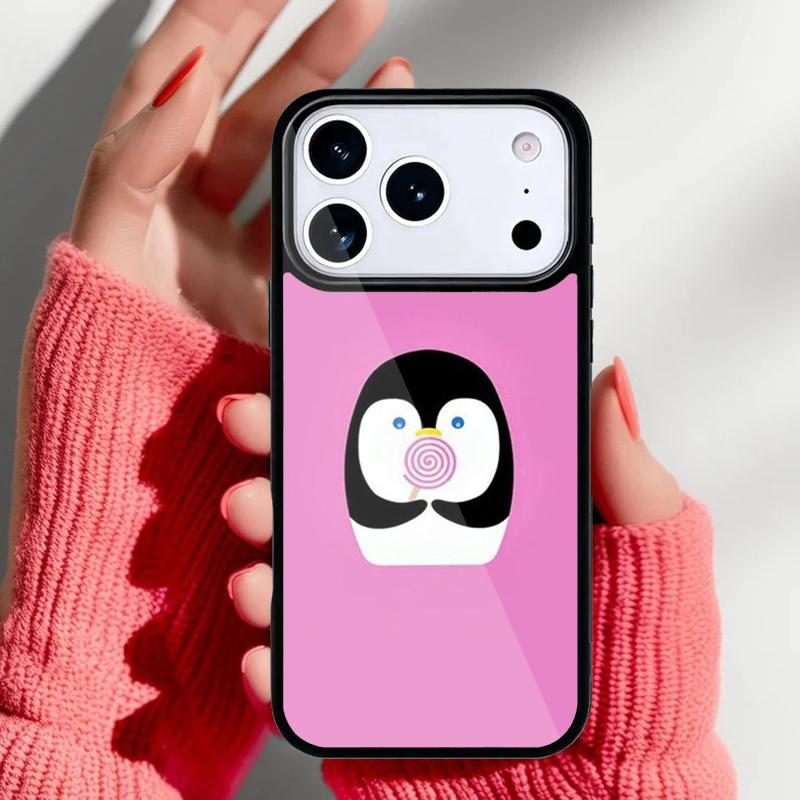 Милый Чехол-Пингвин для iPhone 17 16 15 14 13 Pro Max Задняя Крышка для 12 11 Pro Coque
