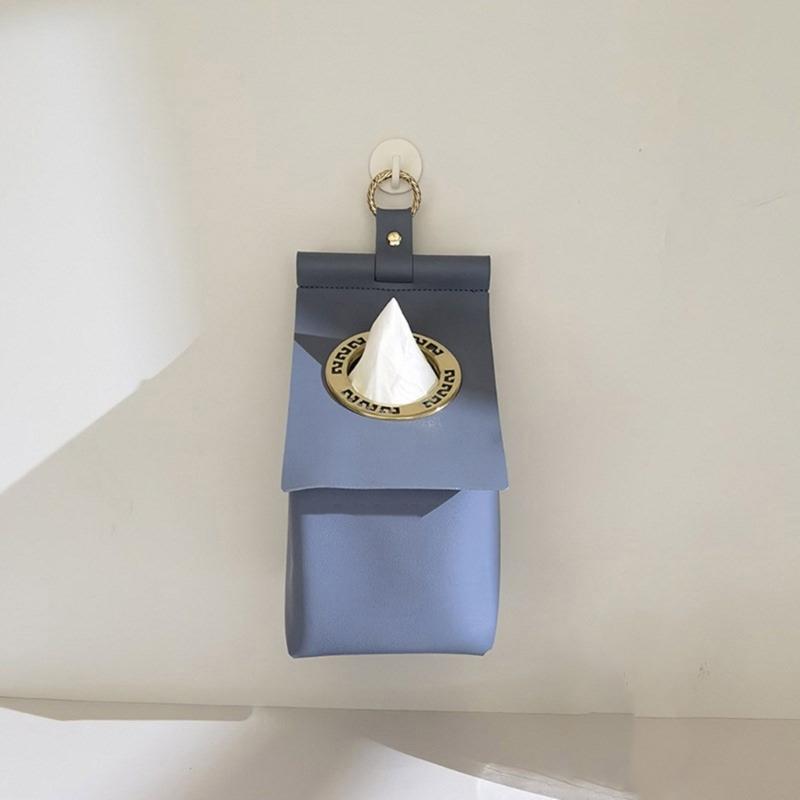 Leather Toilet Tissue Box easy installs Not Damage Wall Hanging Roll Case Paper Towel Holder for Kitchen Bathroom Use