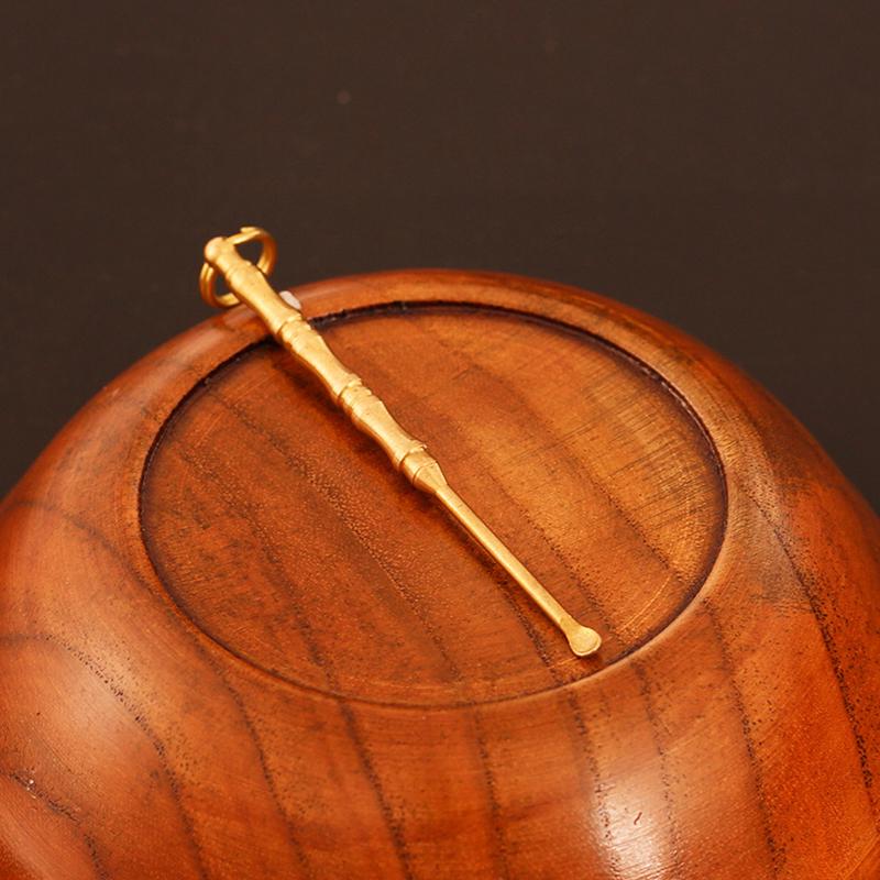 Портативный медный ушной ершик ложка для чистки ушей брелок кулон уход за ушами