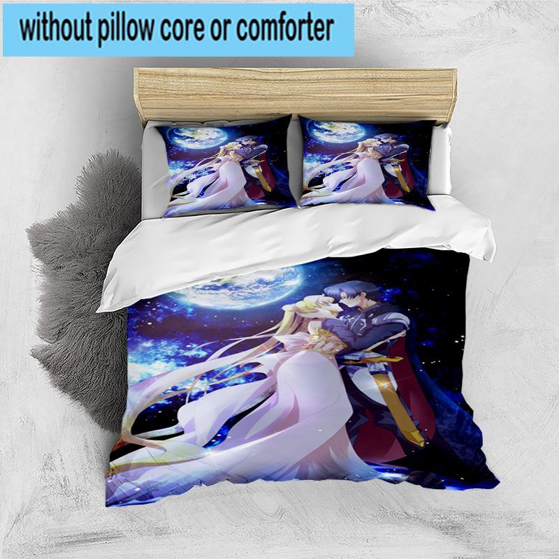 3PCS Lunar Cat Magic Night 3pcs Bedding,Including 3PCS Duvet Cover And 2pcs Pillowcases Perfect for Christmas,Ideal for Bedroom, Dormitory