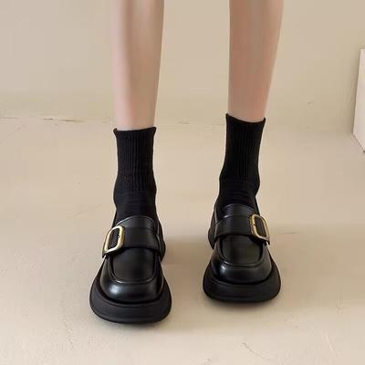 Мягкая кожаная платформа Британский стиль женские новые осенне-зимние маленькие кожаные туфли jk одинарные туфли Мэри Джейн