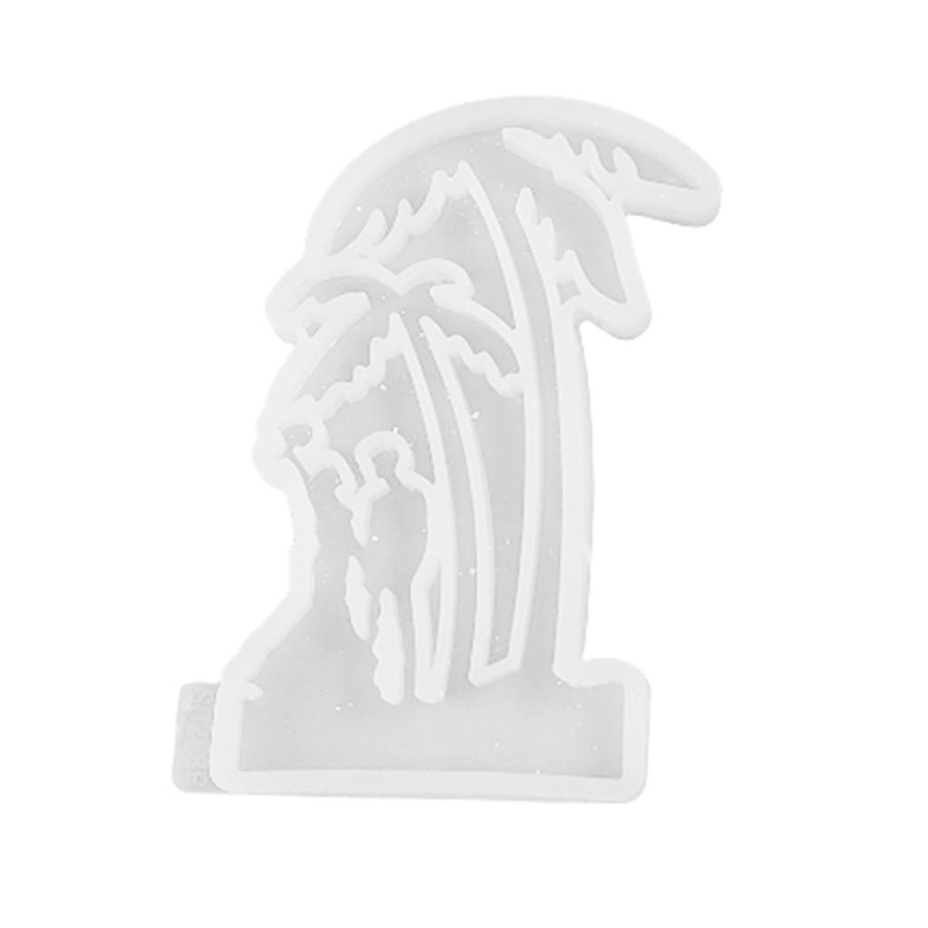 Two Coconut Tree Candlestick Molds Candle Holder Silicone Molds Combination Casting Moulds Decorations Plaster Molds