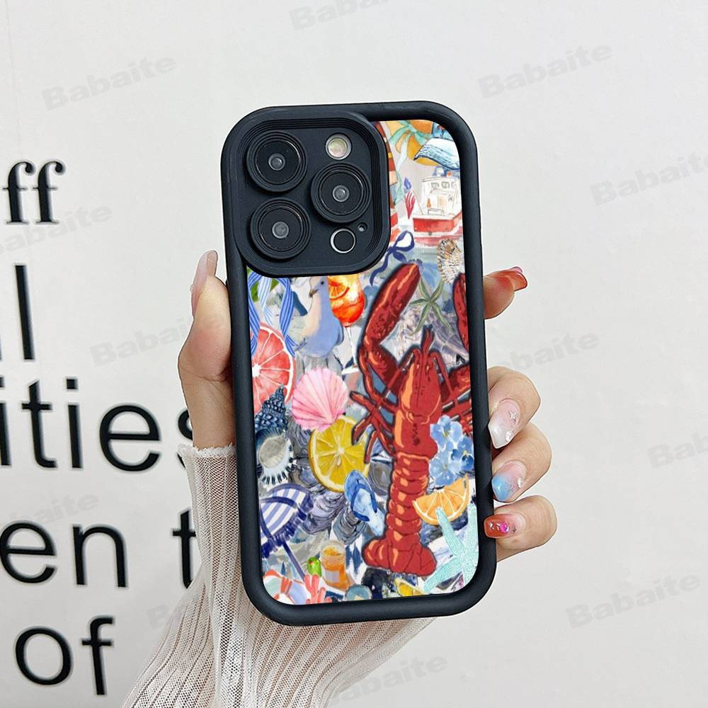 Милые Морские Жители, Крабы, Лобстеры TPU Чехол Для Телефона Для Iphone 17 16 15 14 13 12 11 Pro Max Plus Чехол