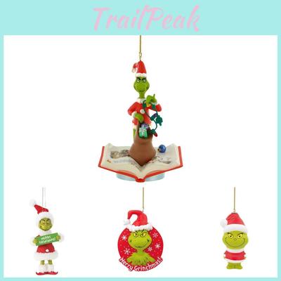 Очаровательное мультяшное акриловое двухстороннее украшение на елку Гринч для праздничного украшения автомобиля