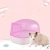 Hamster Bathroom Automatic Door Pet Shower Room Transparent Rat Chinchilla Small Animal Toilet