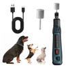 Electric Pet Nail Grinder USB Rechargeable Pets Nail Trimmer with 3 Speeds Silent Paws Grooming Tool for Small Large Cats Dogs