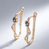 Простые градиентные цветные тонкие серьги с цирконием, полые французские украшения для женщин