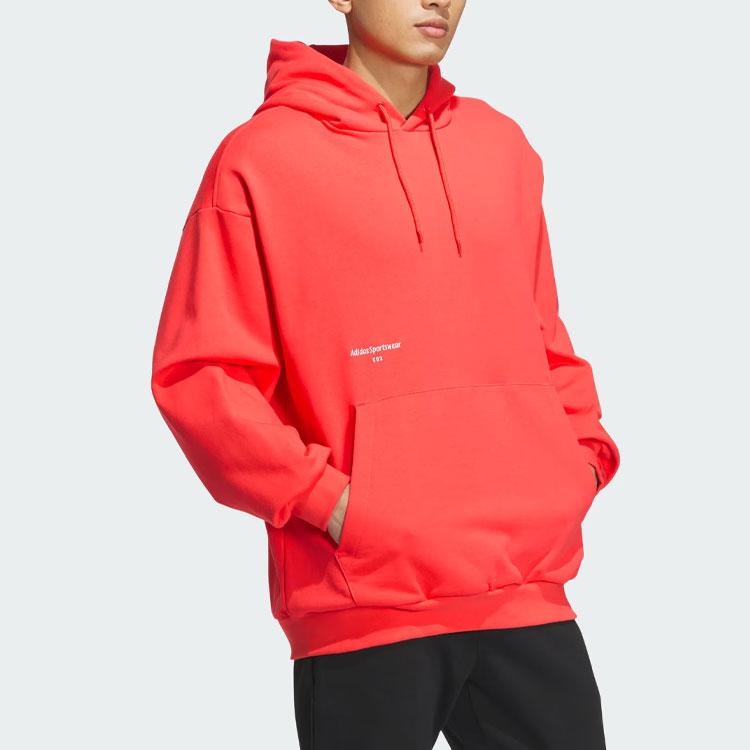 Adidas Small Logo Hoodie Men Light-Red IZ1606