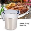 304 Stainless Steel Thermal Insulated Double Wall Sauce Gravy Boat Pot Serving Jug