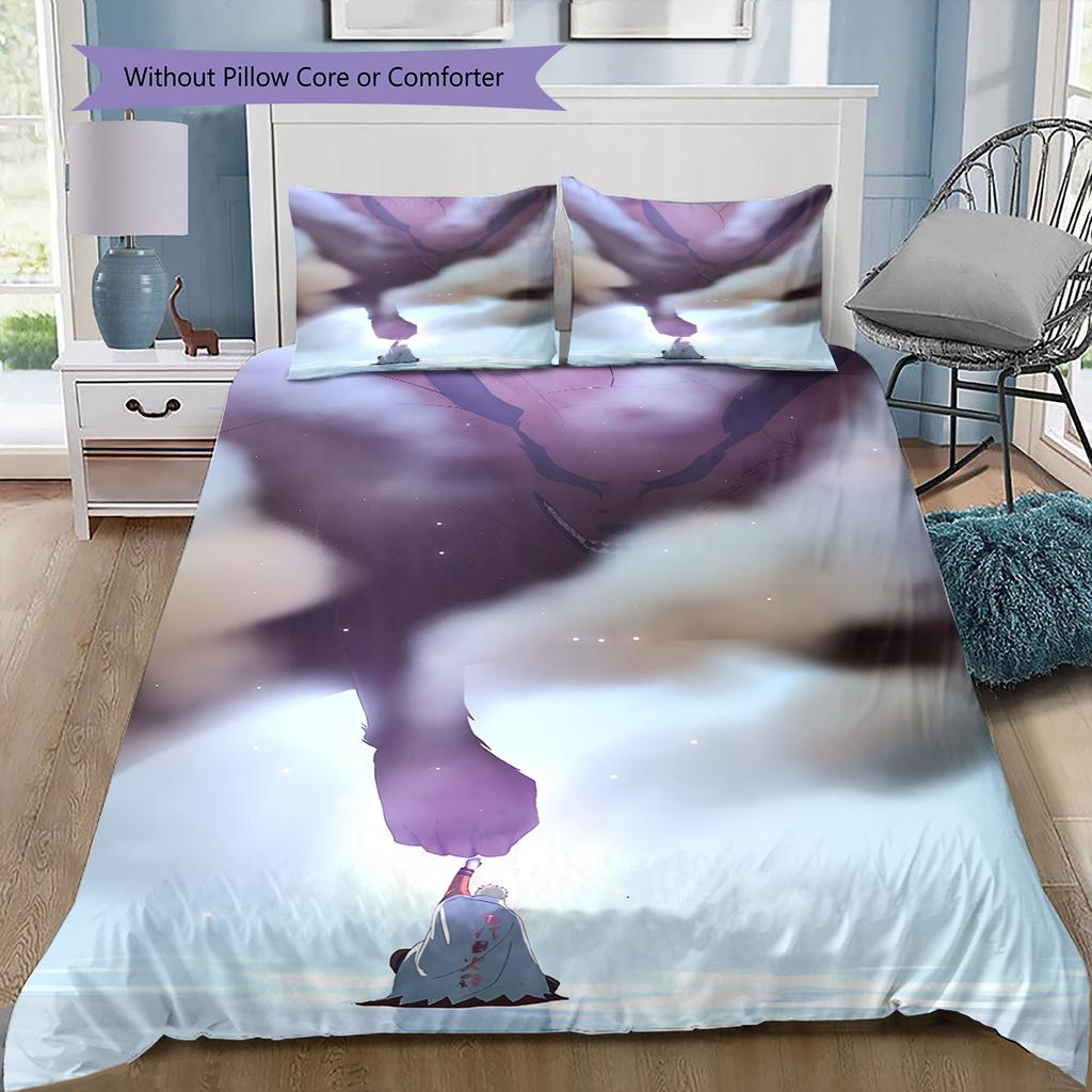 Мультяшный Узор Комплект Постельного Белья Одеяло Пододеяльник Наволочка Домашний Декор Подарок на День Рождения (1 пододеяльник + 2 наволочки, без наполнителя)