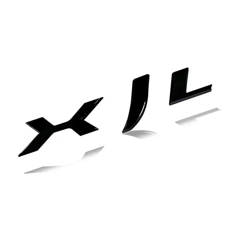 1Pc ABS Black Silver XF XFL XE XEL XJI Logo Car Letter Rear Trunk Decals Emblem Badge For Type S-Type F-Type Accessories