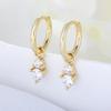 S925 Sterling Silver Zircon Hoop Earrings: European & American INS Style Women's Jewelry.
